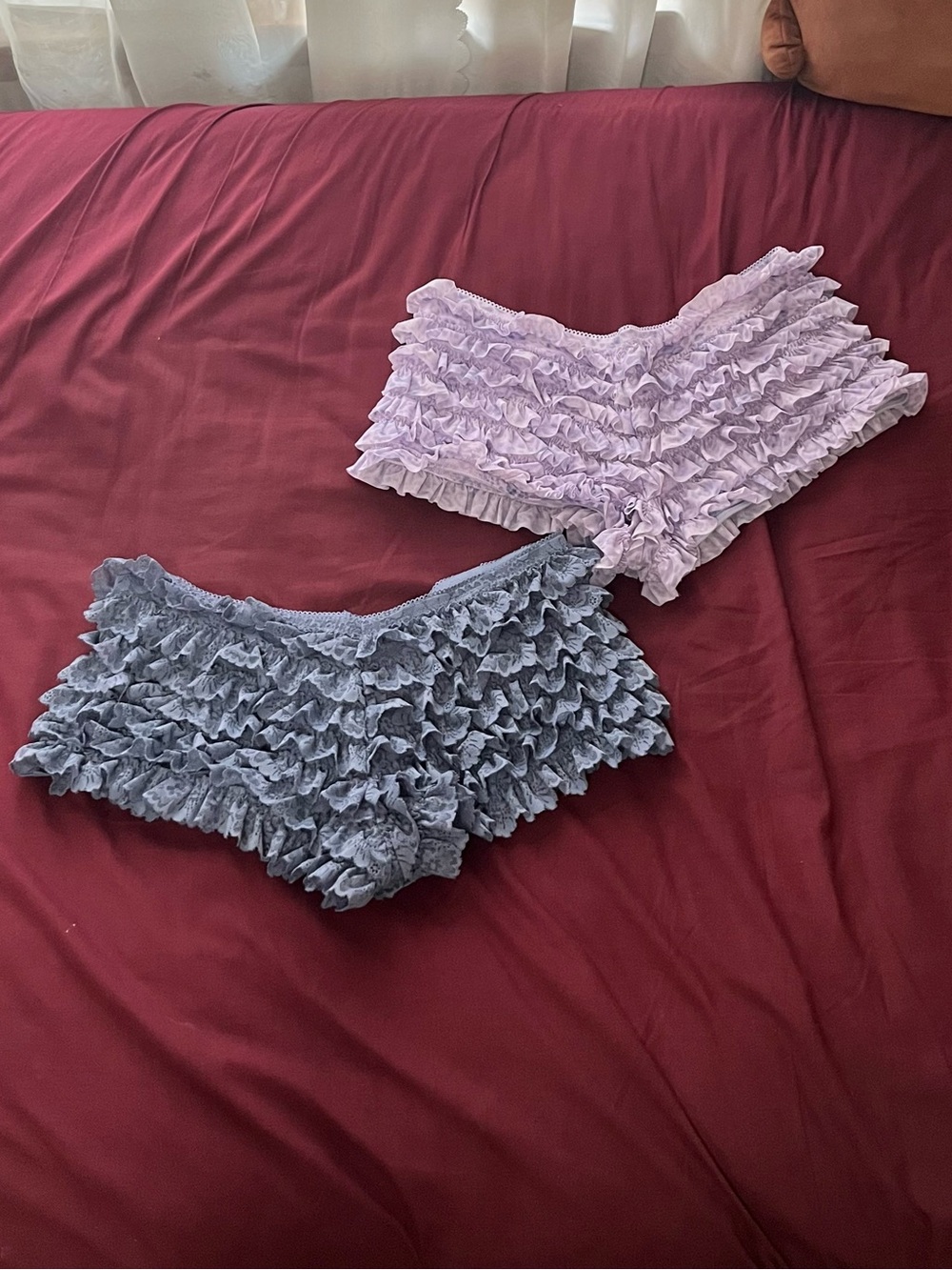 Victoria secret Pink GRWM Lace Ruffle Bloomer shorts
